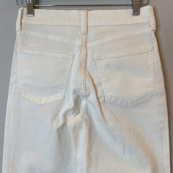 J.Crew Factory Wide Leg Cropped All Day Stretch Jean Denim Trip BR051 White 25 - Picture 8 of 12